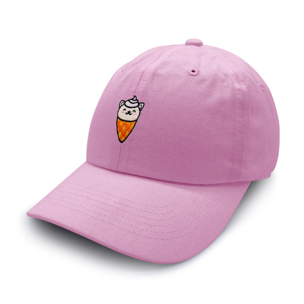 Ice Cream Cat Dad Hat Embroidered Baseball Cap Ice Cream Foodie