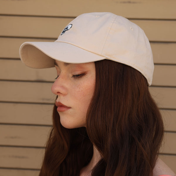 Skull Side View Dad Hat Embroidered Baseball Cap Grunge