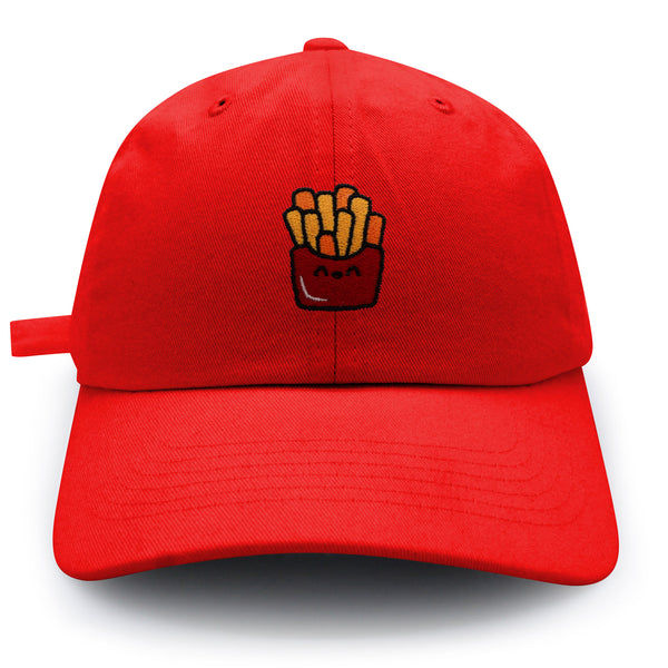 Smiling French Fries Dad Hat Embroidered Baseball Cap Chips Fast Food