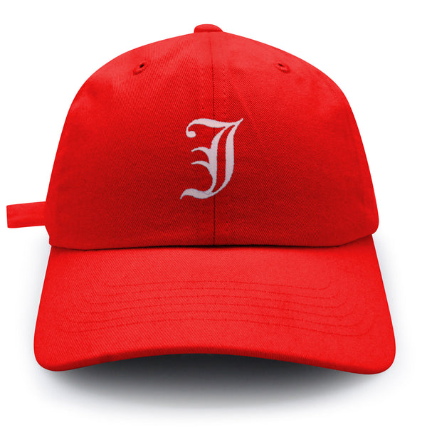 Old English Letter J Dad Hat Embroidered Baseball Cap English Alphabet