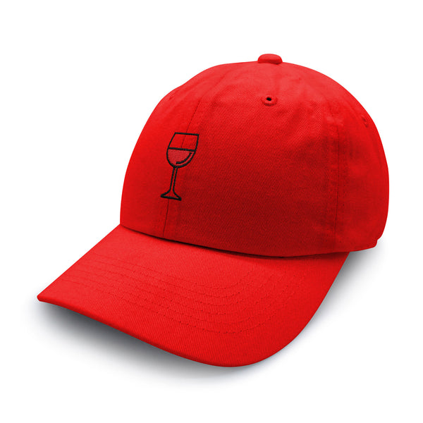 Red Wine in Glass Dad Hat Embroidered Baseball Cap Romantic Night
