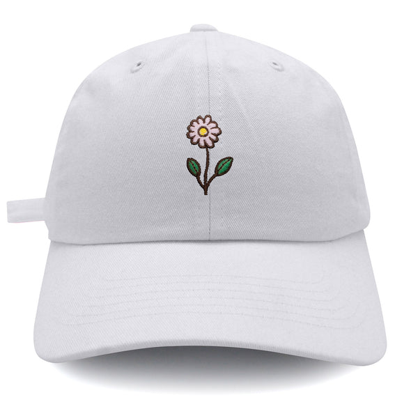 Flower Dad Hat Embroidered Baseball Cap Flower Pink