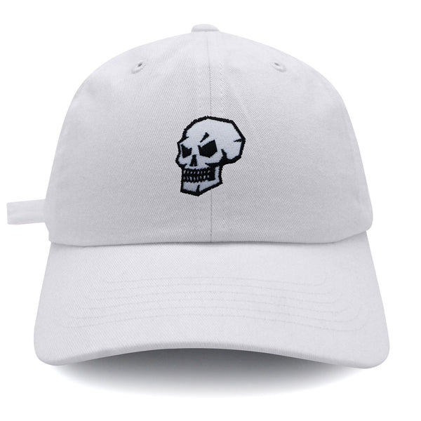 Skull Side View Dad Hat Embroidered Baseball Cap Grunge