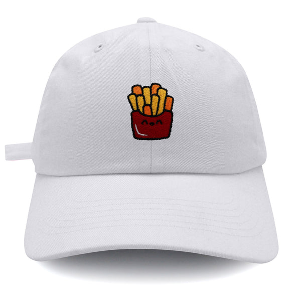 Smiling French Fries Dad Hat Embroidered Baseball Cap Chips Fast Food