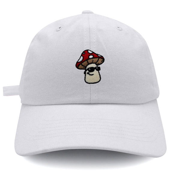 Mushroom with Sunglasses Dad Hat Embroidered Baseball Cap Cool Funny