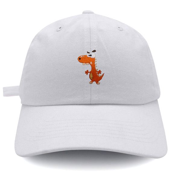 Funny Orange Dinosaur Dad Hat Embroidered Baseball Cap  Funny Dino