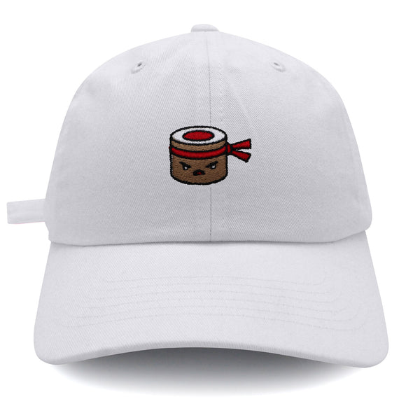 Angry Sushi Dad Hat Embroidered Baseball Cap Japanese