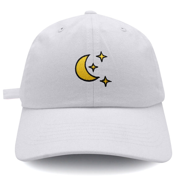 Moon Dad Hat Embroidered Baseball Cap Space Sky Night