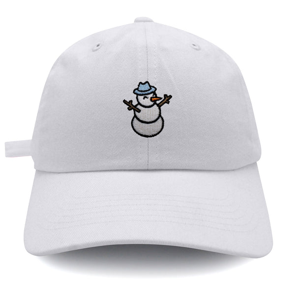 Snowman Dad Hat Embroidered Baseball Cap Winter Snow