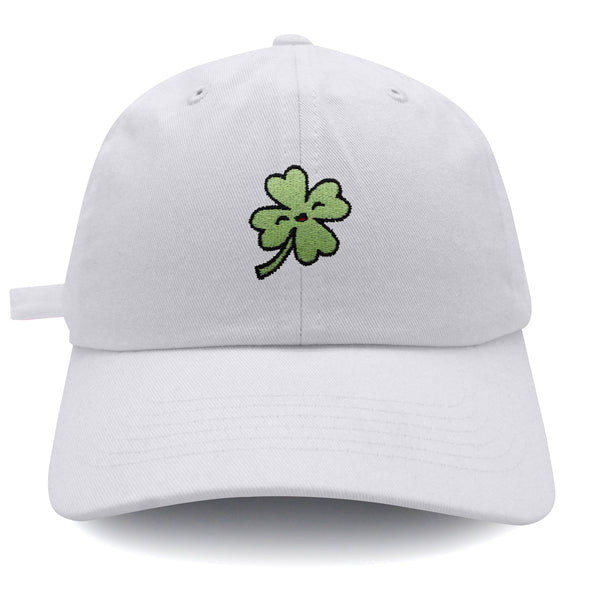 Clover Dad Hat Embroidered Baseball Cap Lucky Flower