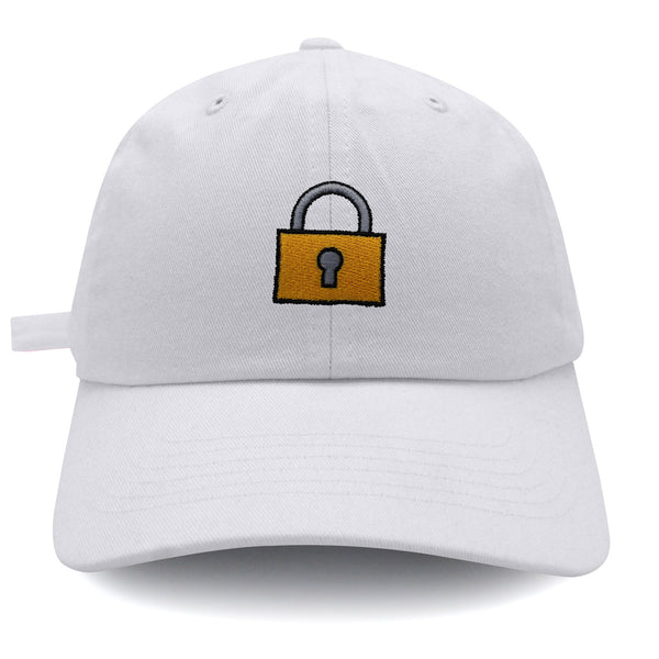 Lock Dad Hat Embroidered Baseball Cap Gate Logo