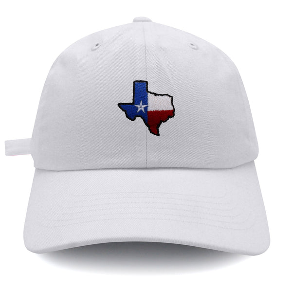 Texas Dad Hat Embroidered Baseball Cap Map Flag