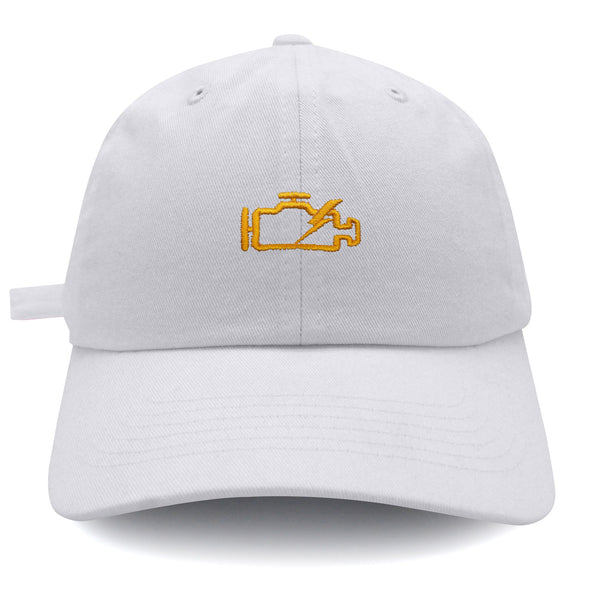 Check Engine Light Dad Hat Embroidered Baseball Cap Car Racer