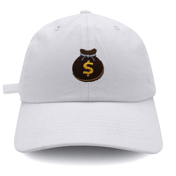 Money Bag Dad Hat Embroidered Baseball Cap Pouch Leather