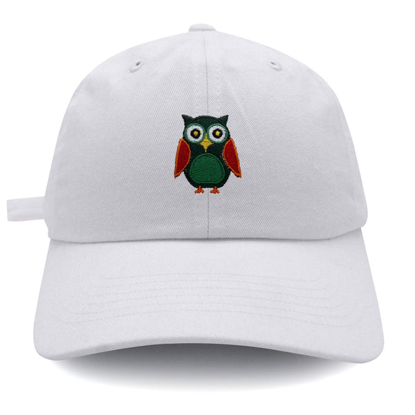 Owl Dad Hat Embroidered Baseball Cap Bird Green