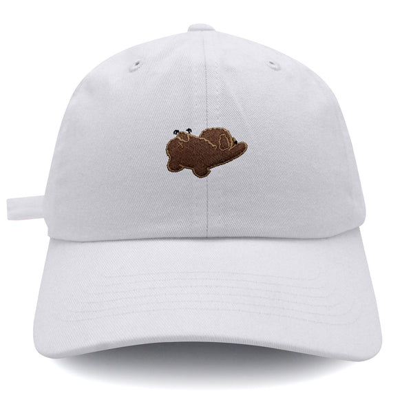 Stretching Marie Dad Hat Embroidered Baseball Cap Dog Puppy