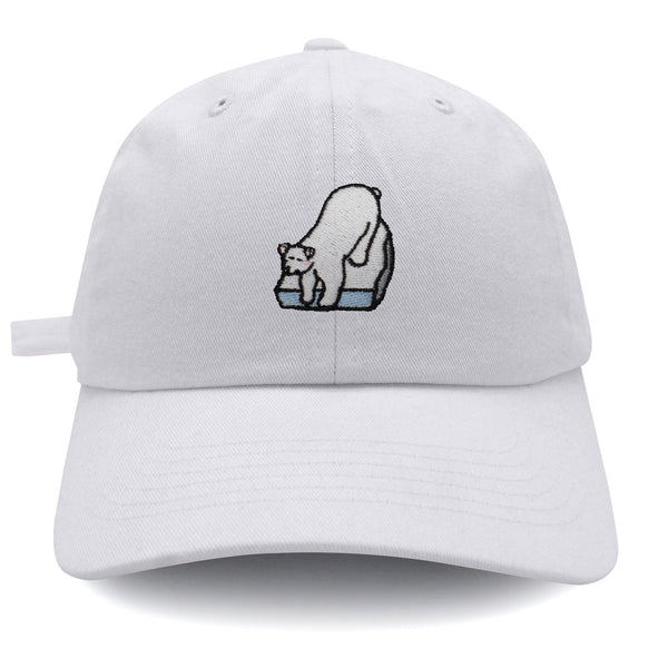 Polar Bear Dad Hat Embroidered Baseball Cap Coke Soda