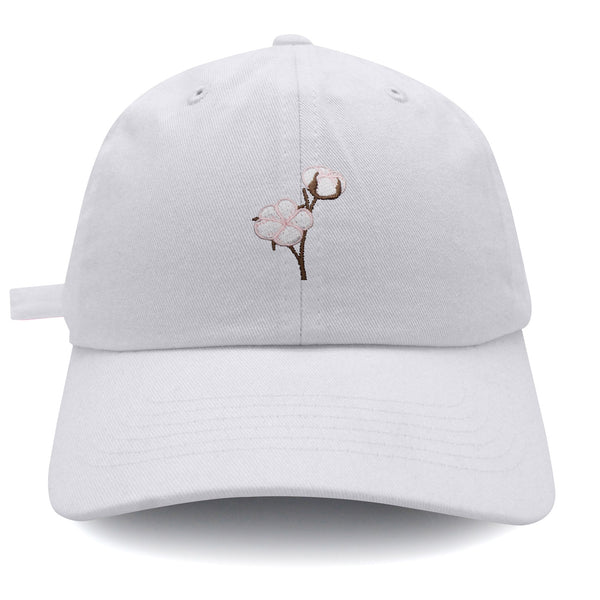 Cotton Flower Dad Hat Embroidered Baseball Cap Tree