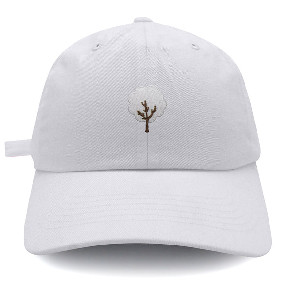 Snowy Tree Dad Hat Embroidered Baseball Cap Winter