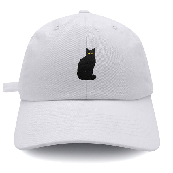 Sitted Black Cat Dad Hat Embroidered Baseball Cap Cute Kitty