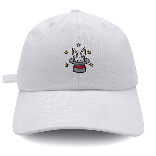 Magic Bunny in Hat Dad Hat Embroidered Baseball Cap Magician