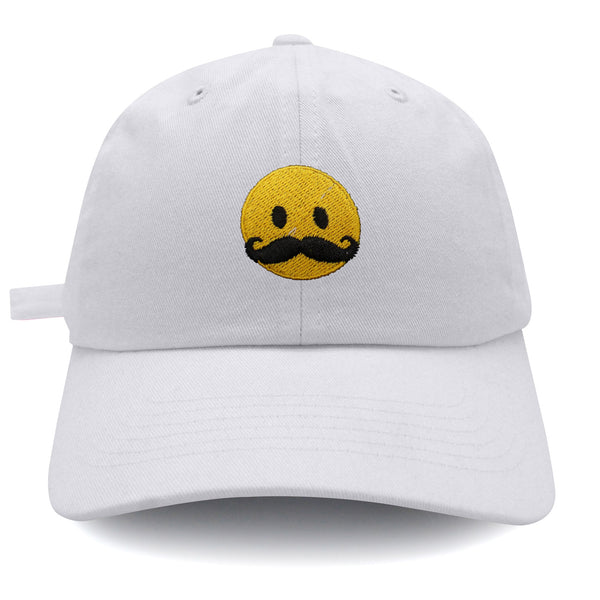 Mustache Emoji Dad Hat Embroidered Baseball Cap Funny