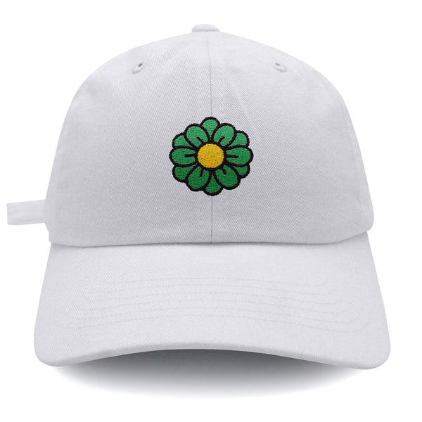 Flower Dad Hat Embroidered Baseball Cap Cute Blue