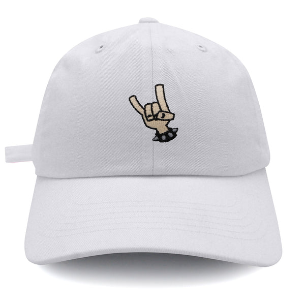 Heavy Metal Hand Dad Hat Embroidered Baseball Cap Rocker