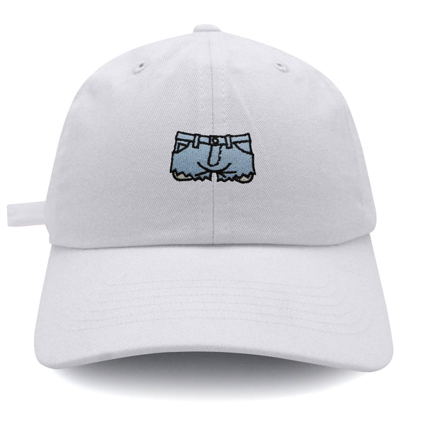 Denim Shorts Dad Hat Embroidered Baseball Cap Jeans