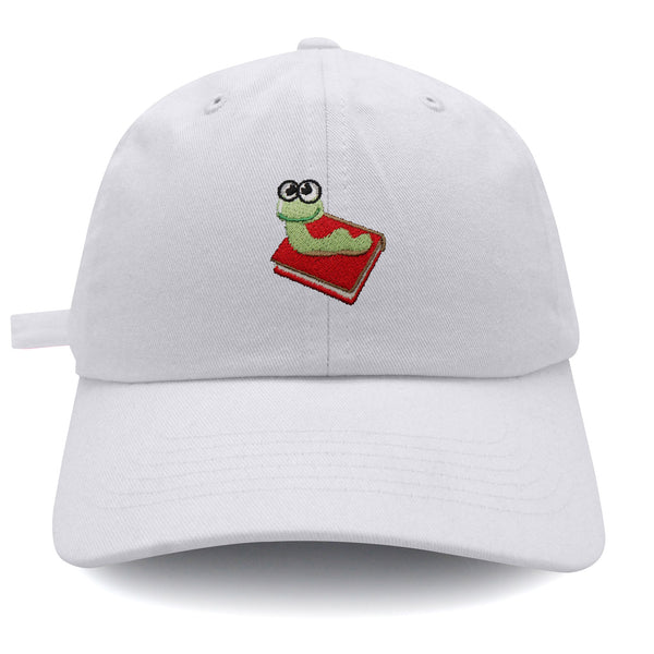 Bookworm Dad Hat Embroidered Baseball Cap Bug Funny