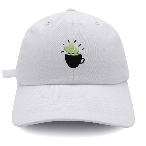 Plant in Mug Dad Hat Embroidered Baseball Cap Plant