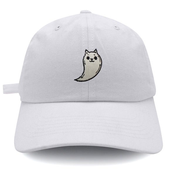 Ghost Cat  Dad Hat Embroidered Baseball Cap Cute