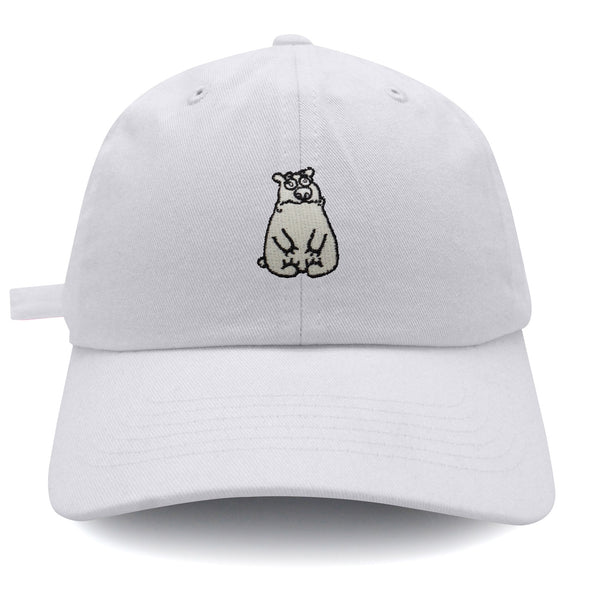 Sad Polar Bear Dad Hat Embroidered Baseball Cap Funny