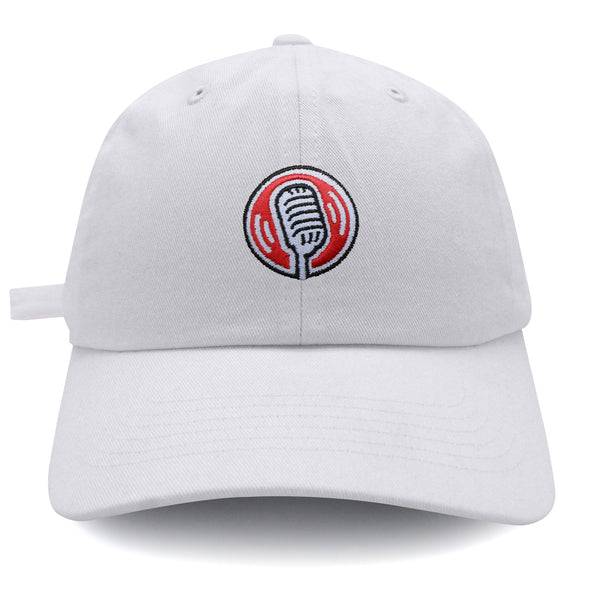 Desktop Microphone Dad Hat Embroidered Baseball Cap Podcast