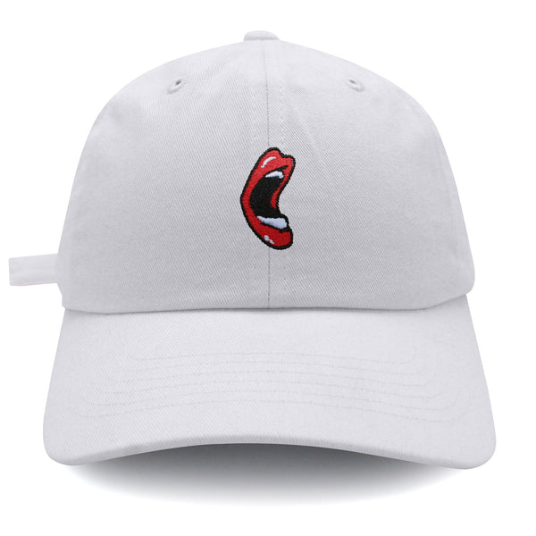 Mouth Dad Hat Embroidered Baseball Cap Screaming Mouth