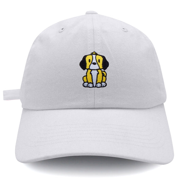 Doggy Dad Hat Embroidered Baseball Cap Sitting Puppy