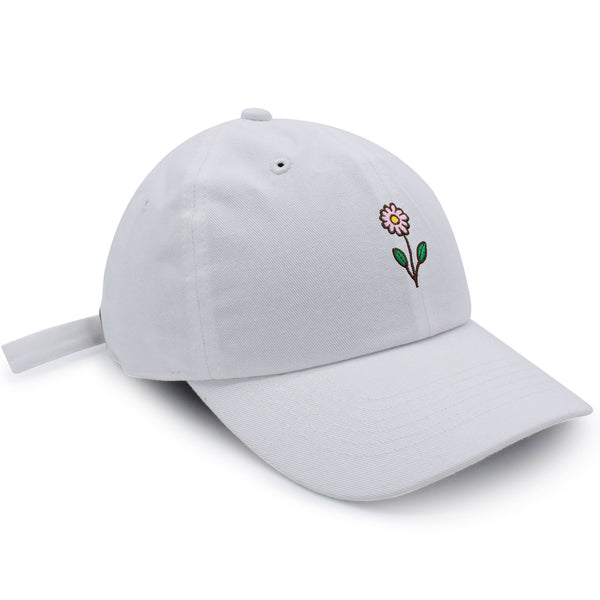 Flower Dad Hat Embroidered Baseball Cap Flower Pink