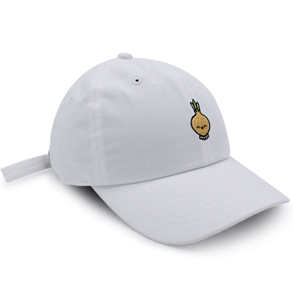 Smiling Onion Dad Hat Embroidered Baseball Cap Vegan Vegetable