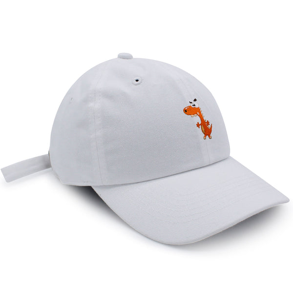 Funny Orange Dinosaur Dad Hat Embroidered Baseball Cap  Funny Dino