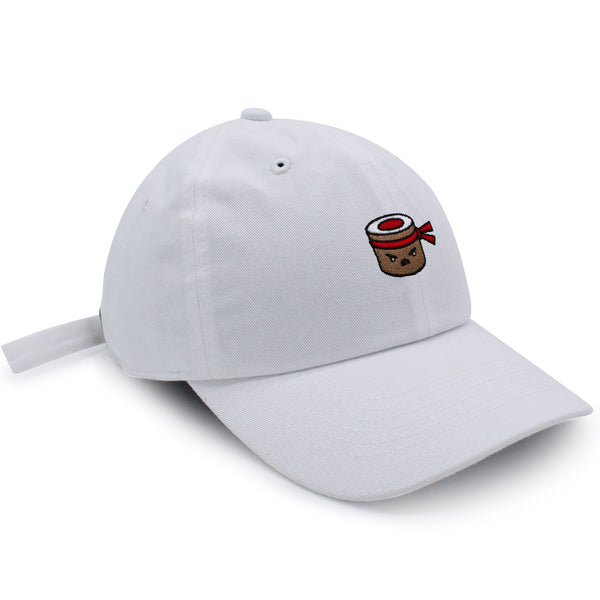 Angry Sushi Dad Hat Embroidered Baseball Cap Japanese