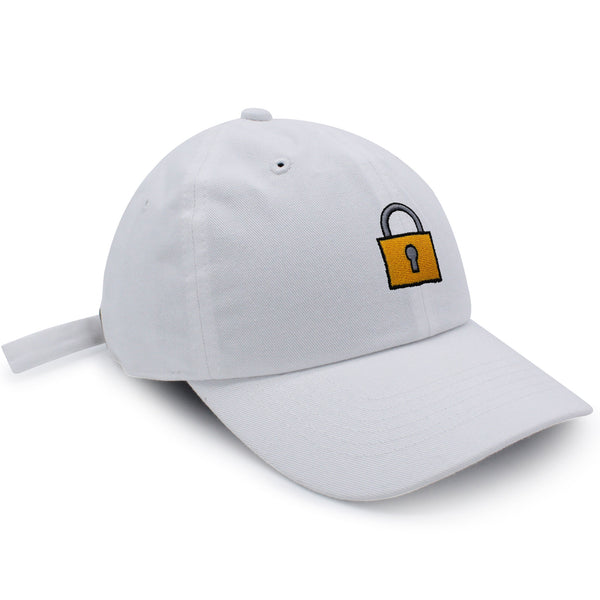 Lock Dad Hat Embroidered Baseball Cap Gate Logo