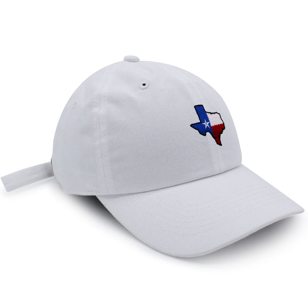 Texas Dad Hat Embroidered Baseball Cap Map Flag