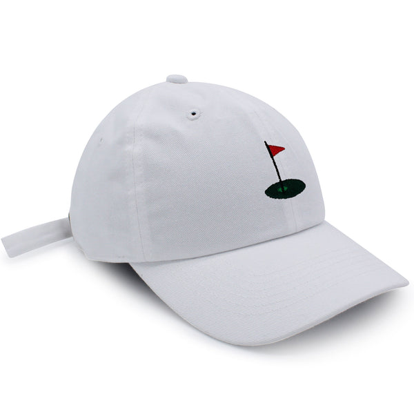 Golf Cup Dad Hat Embroidered Baseball Cap Golf Ball Hole Flagstick Pin