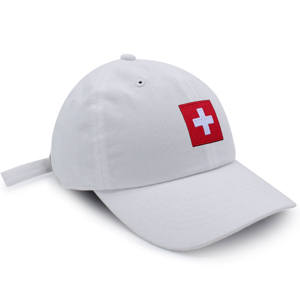 Swiss Flag Dad Hat Embroidered Baseball Cap Soccer