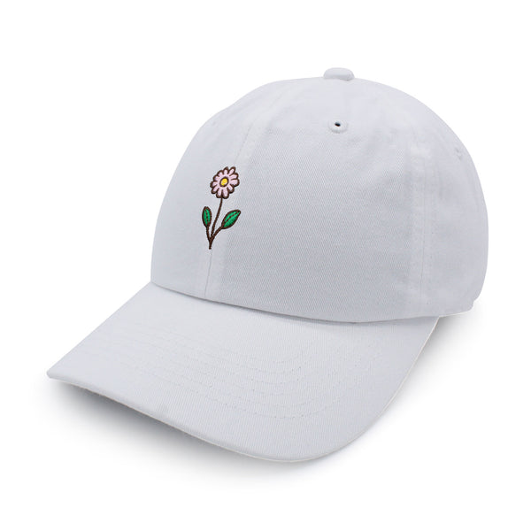 Flower Dad Hat Embroidered Baseball Cap Flower Pink