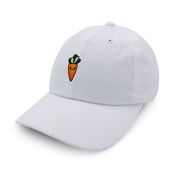 Smiling Carrot Dad Hat Embroidered Baseball Cap Vegetable Vegan