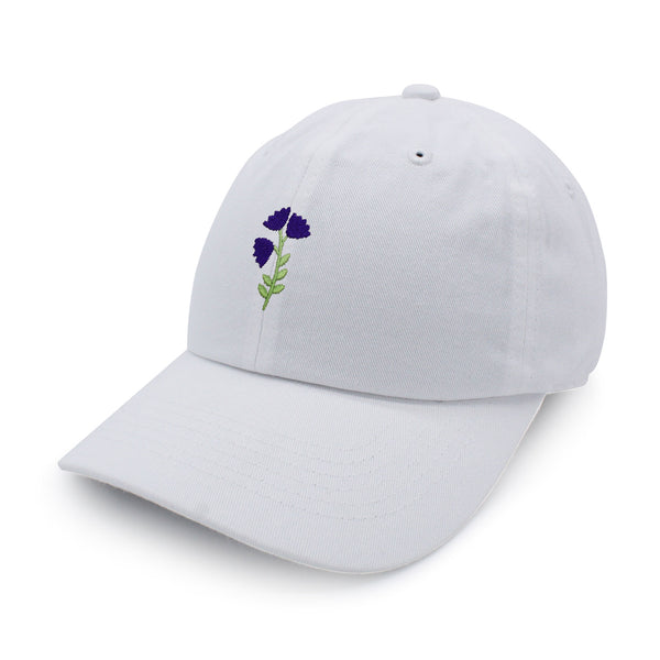 Purple flower Dad Hat Embroidered Baseball Cap Purple Floral