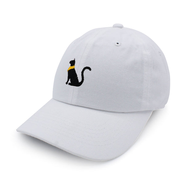 Black Egyptian Cat Dad Hat Embroidered Baseball Cap Kitty