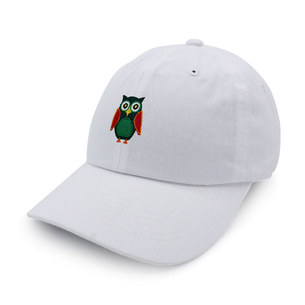 Owl Dad Hat Embroidered Baseball Cap Bird Green