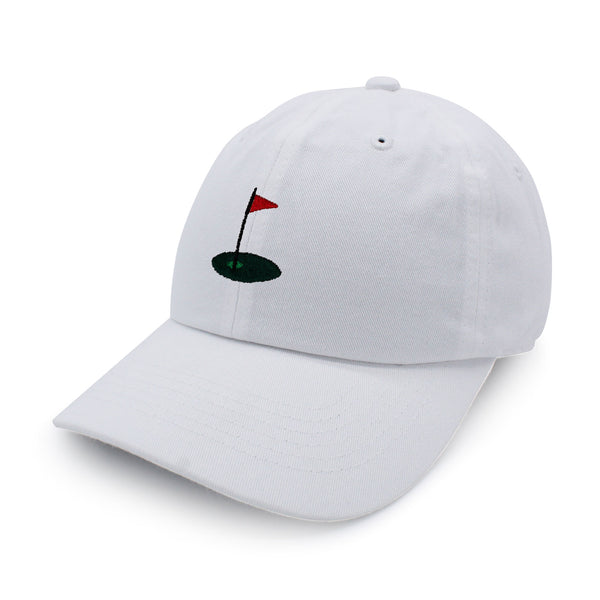 Golf Cup Dad Hat Embroidered Baseball Cap Golf Ball Hole Flagstick Pin